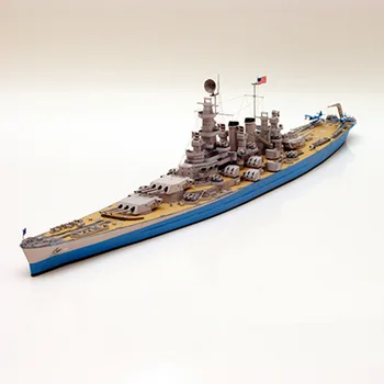 1:400 AMERIKAANSE North Carolina-Klasse Slagschip zelf 3D Papier Card Model Gebouw en Constructie Speelgoed Educatief Speelgoed Militaire Model