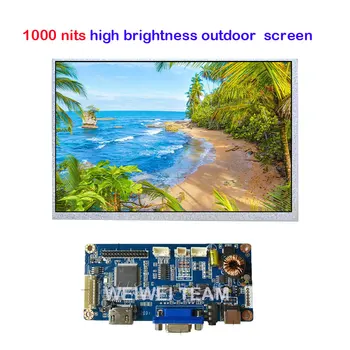 10.1 inch in Zonlicht Leesbaar LCD-Display resolutie van 1280 x 800 1000cd Hoge Helderheid hd mi Control Board Voor Industriële Buiten Toepassing