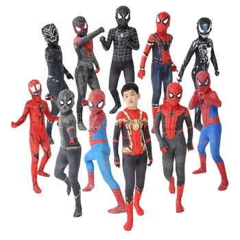 12 Kids Stijl Superheld Spiderman/Black Panther/Gif Halloween Party Kerst Cosplay Spiderman Kostuum Voor Kinderen Geschenken