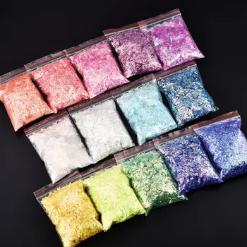 15/20g Onregelmatige Candy Kleur Papier Restjes Epoxy Hars Vullingen Glitter Pailletten Voor doe-het-Epoxy Hars Schimmel Filler Nail Art Decor