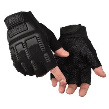 1Pair Zomer Vingerloze Tactische Handschoenen Militaire Mannen Vrouwen Knokkels Beschermende uitrusting Hand Rijden Klimmen Fietsen Fietsen