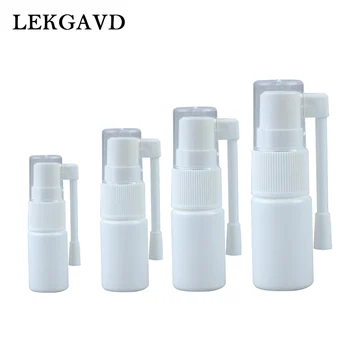 1Pcs 10/20/30 ml Witte Vacuüm Plastic Neusspray Flessen Pomp Mist Mist Neus Fles Voor Medische Verpakkingen 360 Graden Rotatie