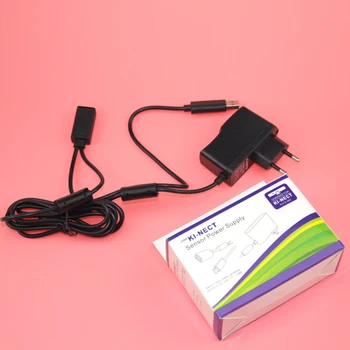 1PCS Zwart AC 100V-240V Voeding EU Stekker-Adapter USB-Lader Voor het Opladen van Microsoft Voor de Xbox 360 Kinect-Sensor