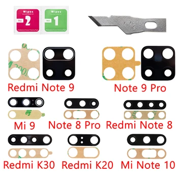 1set Terug Achter de Camera Lens Glazen Deksel Vervanging Voor Xiaomi Redmi Opmerking 8 9 pro 9s 10 Redmi K20 K30 Pro Mi 9 SE 9T 10