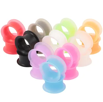 2 Pc ' s/Veel Dunne Flexibele Siliconen Ear Plug Hoge Kwaliteit Candy Kleur van de Huid Holle Body Piercing Sieraden 3-25mm Huid Tunnel Stekkers