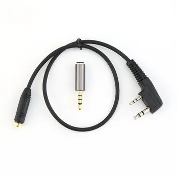 2 Pin K1 Tot en met 3.5 MM Female Audio Telefoon Oortelefoon Transfer-Kabel voor Kenwood TYT voor Baofeng UV5R 888S Walkie Talkie headset adapter