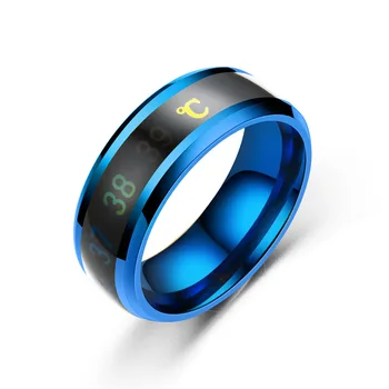 2021 De Nieuwe Smart Sensor-Lichaamstemperatuur Ringen Goedkope Koop Titanium Staal Mannen Vrouwen Klassieke Bruiloft Statement Sieraden Cadeau