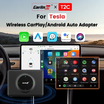 2023 CarlinKit T2C CarPlay Draadloze Android-Auto-Adapter voor de Tesla Model 3 Model Y Model X Model S Spotify-Google-Kaart Waze WiFi