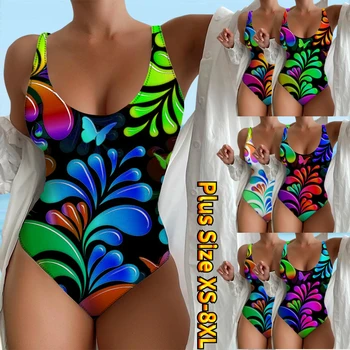 2023 Nieuwe Beachwear Bathsuit Groot Formaat Zwemkleding Vrouwen Een Stuk Bikini Set Fashion Monokini Vrouwelijke Zomervakantie Zwembroek