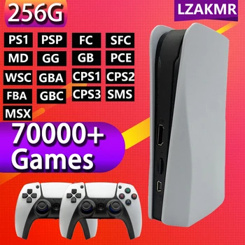 2023 NIEUWE Draadloze 2,4 G HD P5 PLUS Klassieke Retro Arcade-256G Ondersteuning 25 Simulatoren 70000+Game Voor de PSP, PS1 Huis 4K TV Game Console