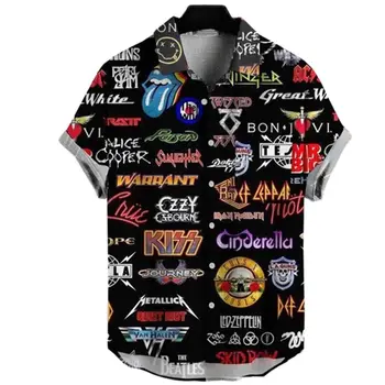 2023 Nieuwe Hawaiian korte mouw heren shirt AMERIKAANSE Route 66 3D geprinte oversized hip hop shirt stijl rock resort casual heren overhemd w