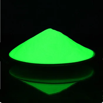 20g/zak brandt geel Licht op groen lichtgevende poeder fosfor pigment Noctilucent Poeder Gloed in het Donker Stof Pigment Nagel glitter