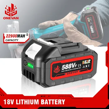 22900mAh Oplaadbare Lithium-Ion Batterij Met Batterij-indicator Voor Makita BL1830 BL1840 BL1850 Power Tool Batterij EU Stekker