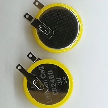 2PCS/VEEL CR2450 Knop Lithium batterij 3V met weldding pinnen voor Moederbord/rijstkoker en dus op