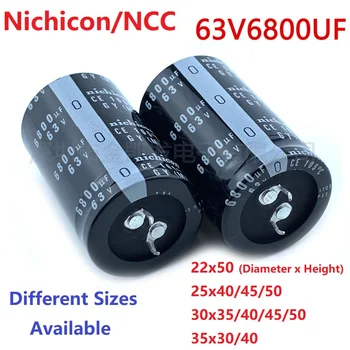 2Pcs/Veel Japan Nichicon/OPENER 6800uF 63V 63V6800uF 22x50 25x40/45/50 30x35/40/45/50 35x30/40 Module PSU Versterker Condensator