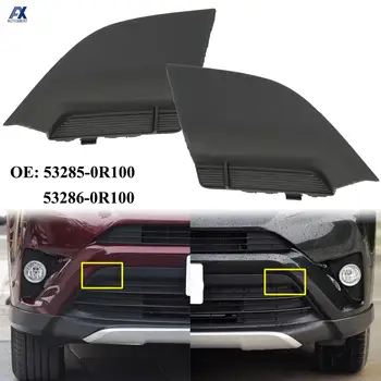 2pcs Voorkant Tow Hook Cover Bumper Slepen Aanhangwagen Rechts Links Cap Voor Toyota RAV4 XA40 2016-2018 EU 532850R080 532860R080 Auto-Onderdelen