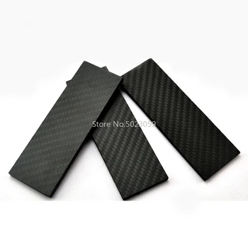 2pieces 3K Carbon fiber board materiaal voor doe-het-mes greep patch materiaal 120X40X6MM