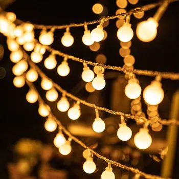 3/10M USB/Accu Bal Garland String Lichten LED Outdoor feeërieke Verlichting Decoratie Partij Home Bruiloft Tuin Kerst Decor