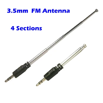 3.5 mm FM-Radio Antenne 4-delig Roestvrij Stalen Antenne voor de Auto is de Elektrische Speelgoed Mobiele Telefoon, Mp3-Bluetooth Audio Max Ontvanger