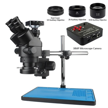 3.5 X-90X Simul-Focal Trinoculaire stereomicroscoop 38MP HDMI Digitale USB-Industrie Microscoop Video Camera voor het Solderen Reparatie
