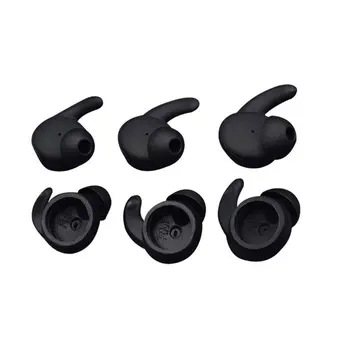 3 Paar Oordopjes Dekking In-Ear-Tips Zachte Silicone Huid Luistergedeelte Oor Haak Toppen Vervanging voor de Huawei Honor AM61 Sport Bluetooth