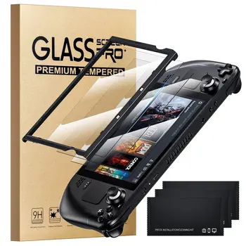 3 Pack Screen Protector Voor Stoom Dek, Ultra HD-Glas Protector 9U met het aansturen van een Frame van Gehard Glas voor Stoom Dek Accessoires