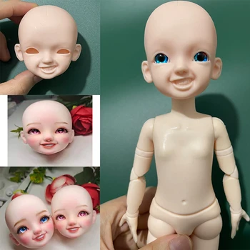 30cm Glimlach Gezicht Pop 1/6 Bjd Doll Make-up Doll Head of Hele Pop DIY Handgemaakte Poppen Kinderen Speelgoed Meisjes Pop
