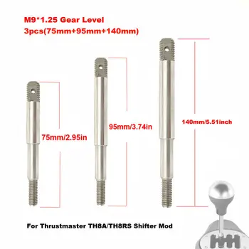 3Pcs spullen Niveaus Voor de Thrustmaster TH8A TH8RS Shifter Mod 75mm/95mm/140mm Past Originele versnellingspookknop M9x1.25