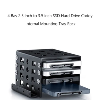 4-Bay 2,5 inch naar 3,5-inch SSD Harde Schijf Behuizing met Interne Chassis Montage Adapter Bracket Voor PC-plaathouder