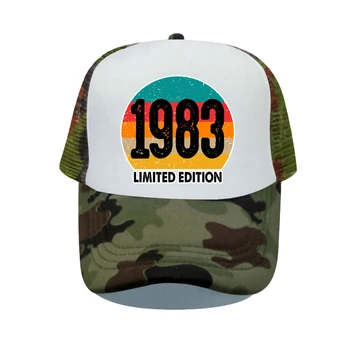 40ste Verjaardag Geschenken Snapback Hoed Vintage 1983 Limited Edition Trucker Hat jaar Oud worden Geperfectioneerd Baseball Caps YP084