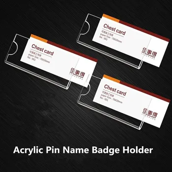 5 Stuks Magnetische Naam Badge Houders Tags Kit blanke Mini Teken Display Houder Naam Bedrijf Naam Tag/ID-Badge Clip