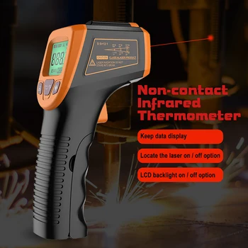 -50~600℃ / -58~1112℉ GM320S Niet-Contact de Industriële Infrarood Thermometer van IRL Hoge Temperatuur Pistool LCD-Laser-Pointer -50~600 ° c / -5