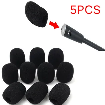 5pcs Hete Verkoop Zwarte Handheld Microfoon Microfoon Grill Windscherm windscherm Spons Schuim Deksel
