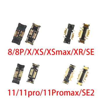 5pcs Innerlijke Batterij FPC Connector Flex voor iphone 8 8P Plus X XS XR 11 11Pro 13 12 14 PRO/MAX/MINI SE SE2 Plug Op het Moederbord