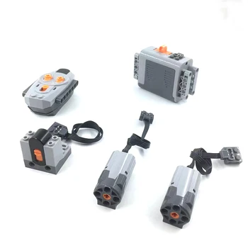 5PCS Power Functies M Motor Accu IR-Ontvanger voor de Afstandsbediening Robot Technologie Onderdelen Voor 9686 Legoeds Power Functie bouwstenen