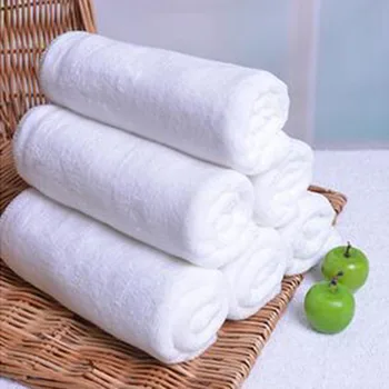 5pcs Witte Zachte Microfiber Stof Handdoek Hotel badhanddoek Washandjes Handdoeken Draagbare Handdoek Multifunctionele