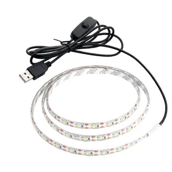 5V van de USB Led Light Strip SMD 2835 50 cm 1M 2M 3M 4M 5M wit/Warm Wit/Rood/Blauw/Groen IP21 Flexibele Verlichting Lint Tape Achtergrondverlichting