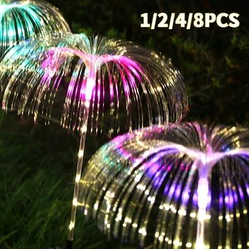7 Led ' s Zonne-energie Verlichting Kwallen Vorm Lamp RGB-Kleur Veranderende Verlichting IP65 Waterdichte Tuin Licht Lamp Lawn Kerst Decoratie