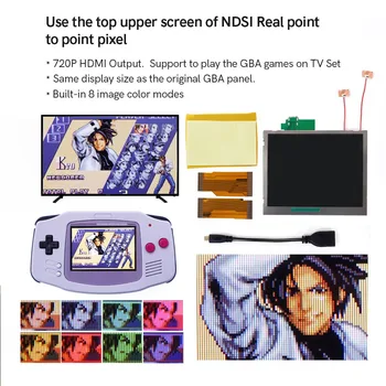 720P GBA HDMI-Compatibele GBA LCD-set Voor de Gameboy Advance GANi LCD-Retro Pixel TFT Achtergrondverlichting Helderheid GBA LCD-scherm Met Shell