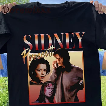 90 SIDNEY PRESCOTT T-Shirt Unisex van de jaren 90 Vintage t-shirt Heren Dames Katoenen T-Shirts Schreeuwen Horror Grappig Hip Hop Streetwear