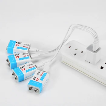 9V 1000mAh li-ion Oplaadbare batterij Micro-USB-Batterijen 9v 500ma voor Multimeter Microfoon Speelgoed Afstandsbediening KTV gebruik