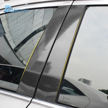 Airspeed Carbon Fiber B Pijlers Auto Venster Lijsten Trim Sticker voor BMW 3-5-Serie E90 E46 E60 E70 E84 F30 F20 F10 F15 F16 F25