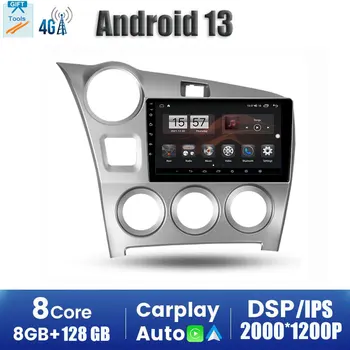 Android 13 Auto Carplay Radio Stereo Multimedia Speler, GPS-Navigatie Video Voor Toyota Matrix 2 E140 2008 - 2014