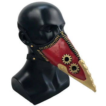 Anime Mijn Held Academia Revisie Masker Cosplay Crow Mond Pest Arts Halloween Maskers Steampunk Gezicht Lange Snavel Gotische Helm