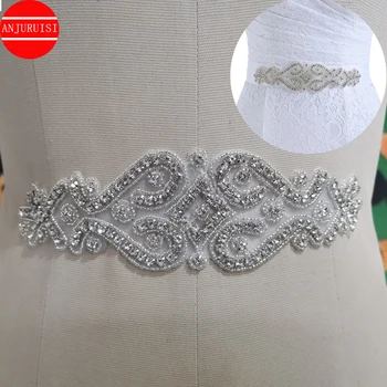 ANJURUISI Goedkope Bruids Riem Diamond Wedding Dress Riemen Met Splinter Kristallen Steentjes Voor Kleding Accessoires
