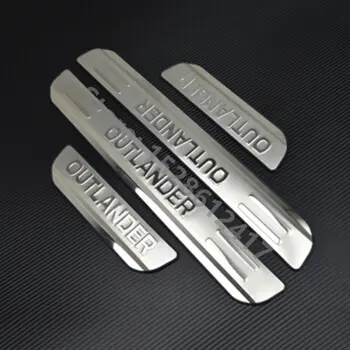 auto-accessoires, roestvrij stalen auto deurdrempel bescherming deurdrempel scuff plates voor Mitsubishi Outlander 2013-2020 Auto Styling