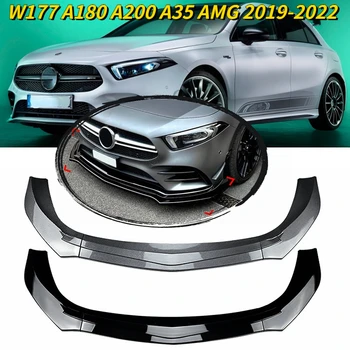 Auto Voorbumper Lip Spoiler Canard Betrekking Body Kits Voor Mercedes-Benz A-Klasse V177 W177 A35 A180 A200 A220 A250 AMG 2019-2022