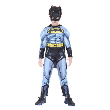 Bat Man Cosplay Anime Figuur Superheld Halloween Kostuums voor Kinderen Spier Jumpsuits Maskerade Carnaval Kleding Party Jurken
