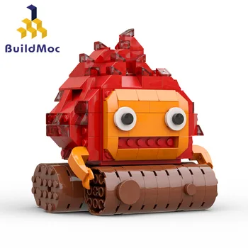 Buildmoc City House Movie Japan Calcifer Vlam Zoon Anime Figuren Huilt Moving Castle Creatieve bouwstenen Speelgoed voor Kinderen Speelgoed