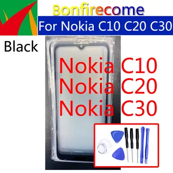 Buitenste Scherm Voor Nokia C10 C20 C30 Front Touch Panel LCD Display Scherm Glas Cover Lens Vervanging